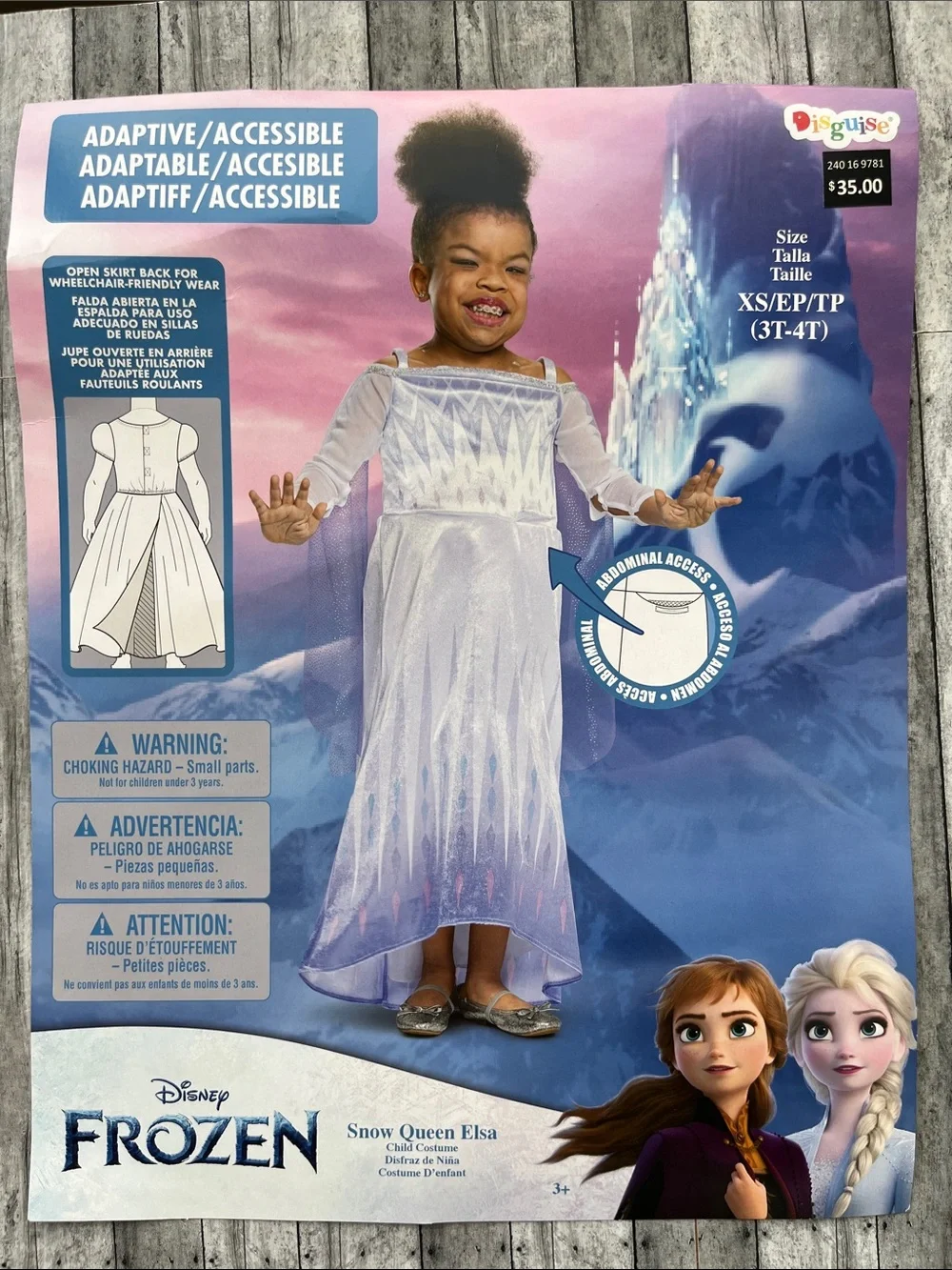 Sparkle Frozen-Inspired Costume Dress - Adaptive/ Accessible